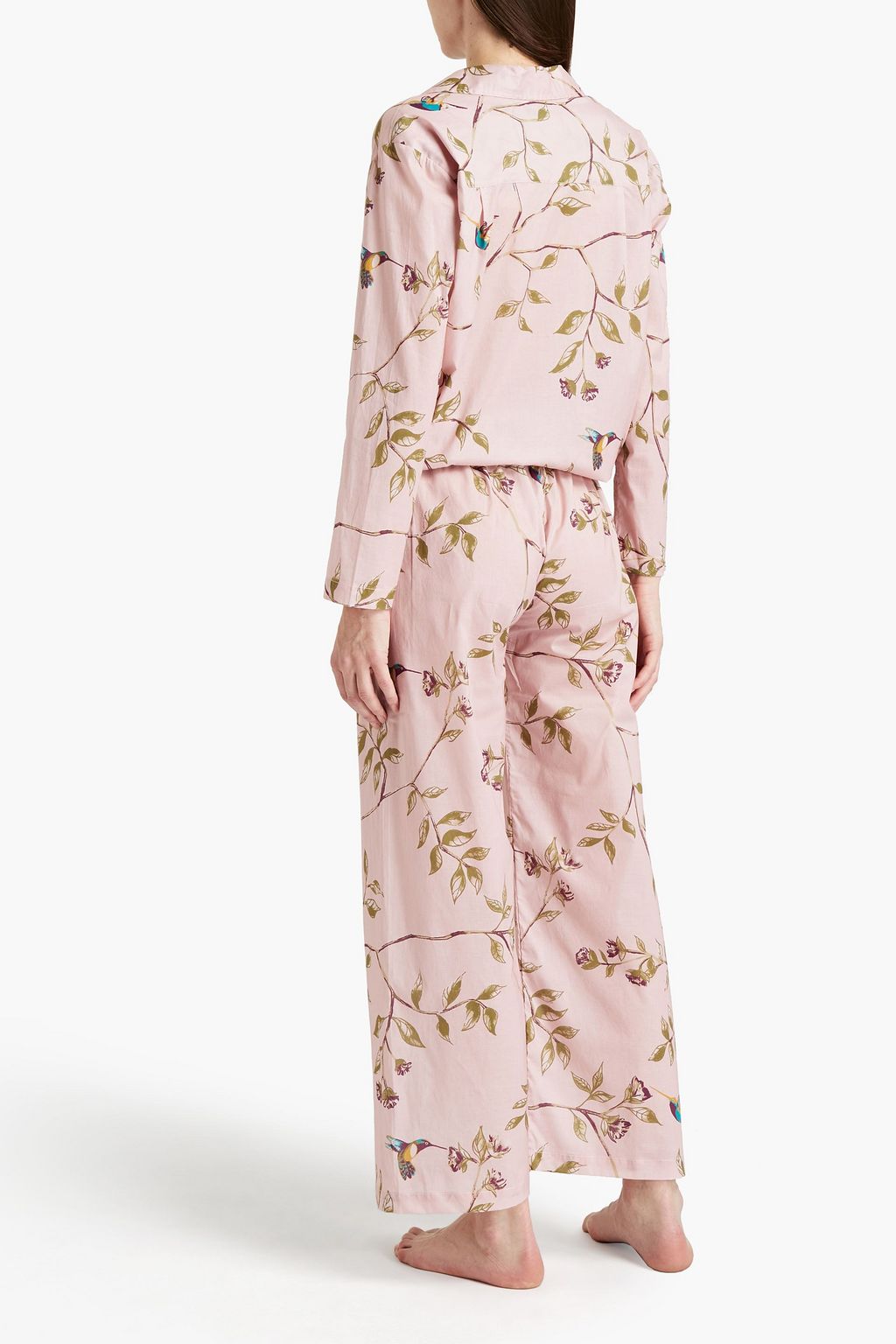 POUR LES FEMMES Printed cotton pajama set