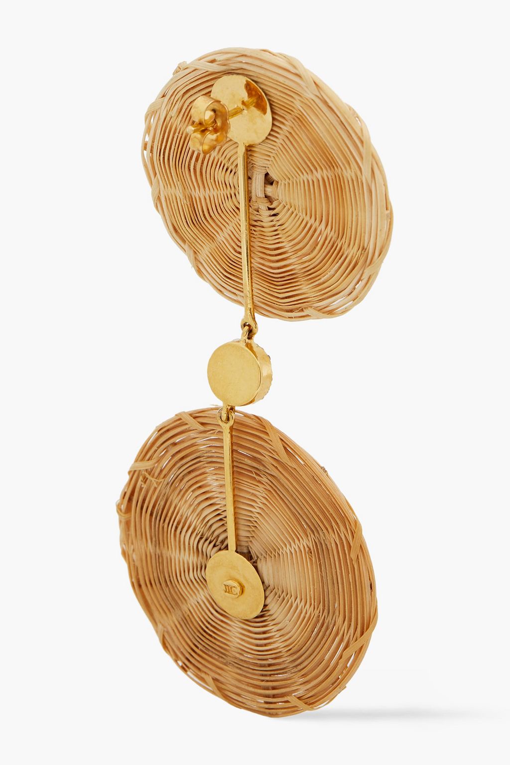 JOANNA LAURA CONSTANTINE Gold-plated, enamel and straw earrings