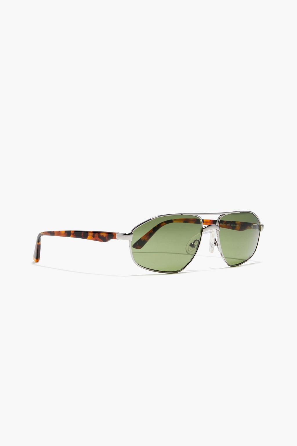 BALENCIAGA Aviator-style gunmetal-tone and tortoiseshell acetate sunglasses