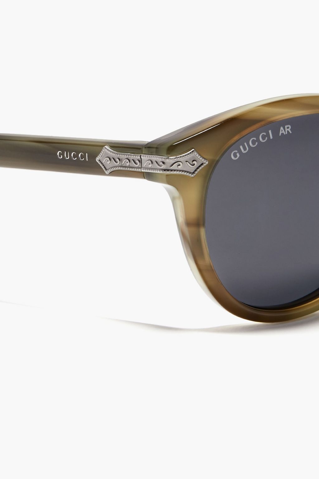 SAINT LAURENT Round-frame acetate sunglasses