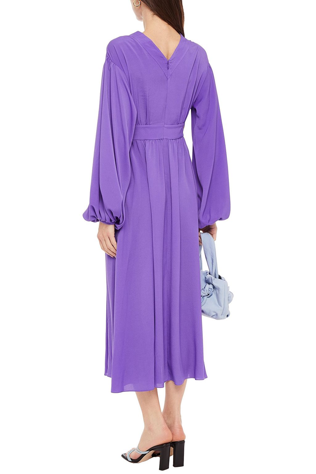 DIANE VON FURSTENBERG Hecuba gathered crepe de chine midi dress