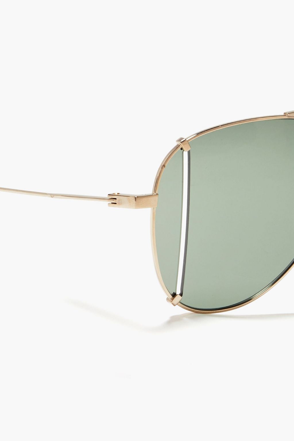 SAINT LAURENT Aviator-style gold-tone sunglasses