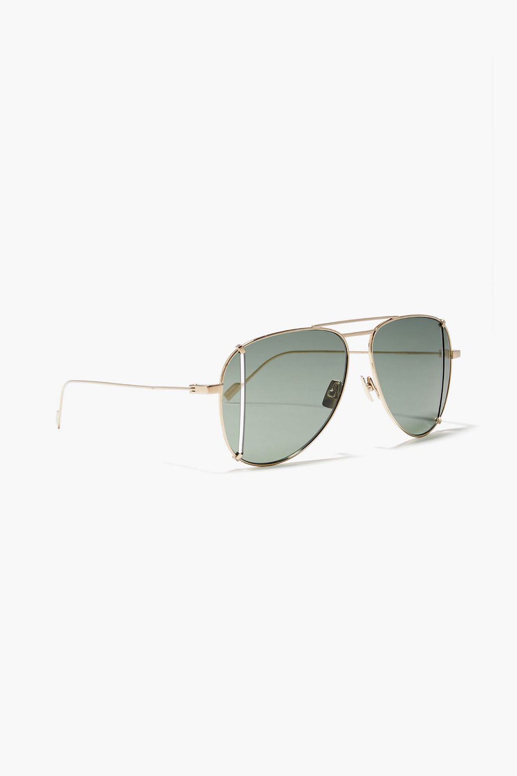 SAINT LAURENT Aviator-style gold-tone sunglasses