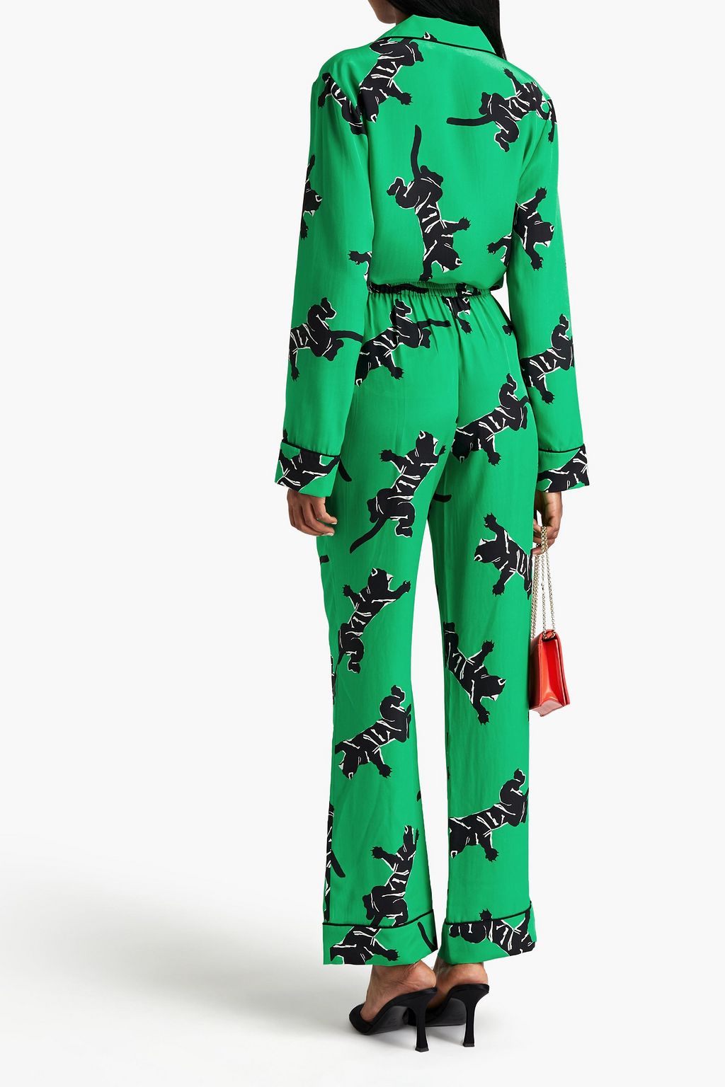 DIANE VON FURSTENBERG Veronica printed silk crepe de chine wide-leg pants