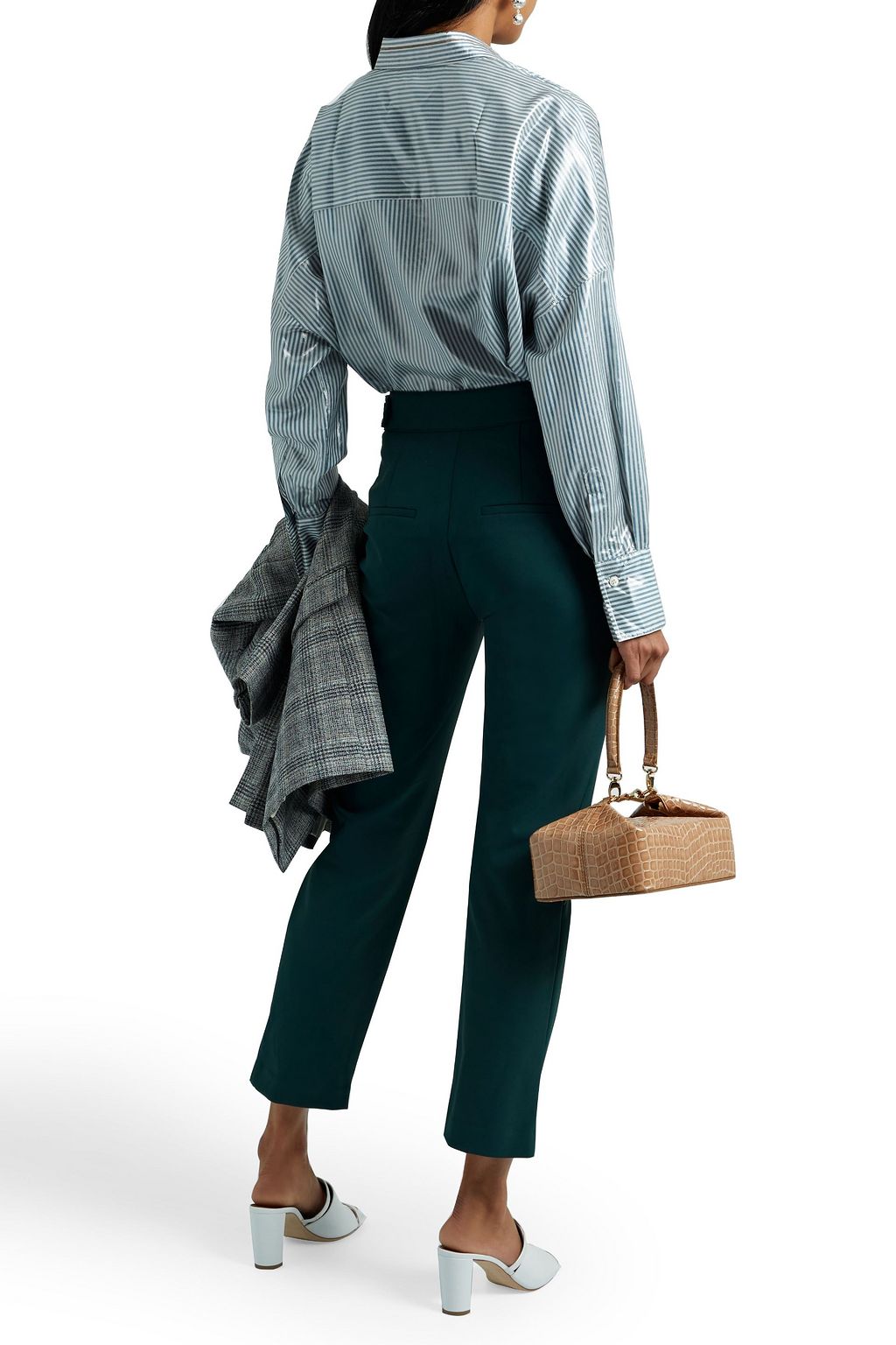VERONICA BEARD Gamila cropped stretch-cady straight-leg pants