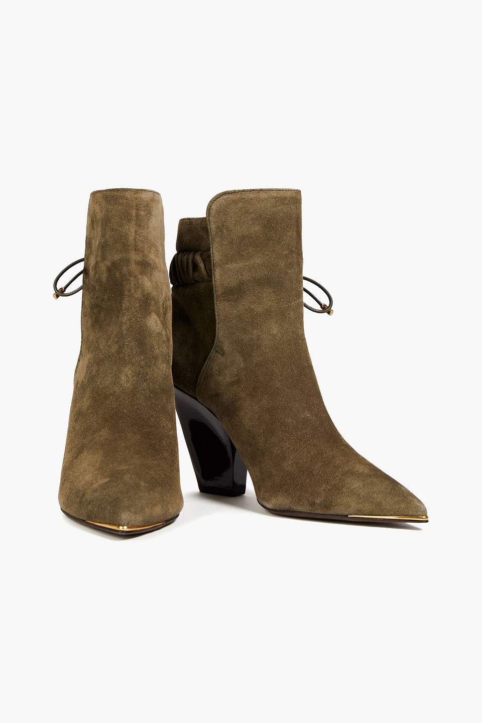 Tory Burch Suede Ankle Boots In Green