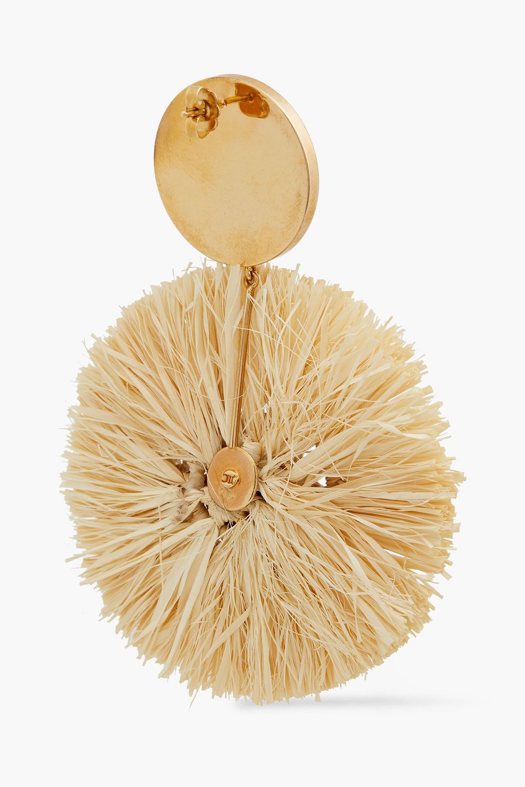 JOANNA LAURA CONSTANTINE Gold-plated, enamel and straw earrings