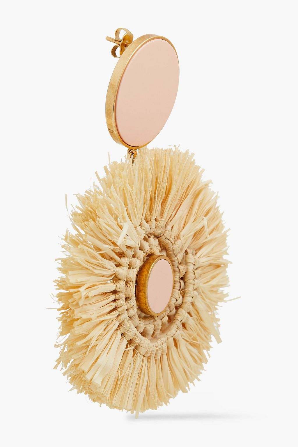 JOANNA LAURA CONSTANTINE Gold-plated, enamel and straw earrings