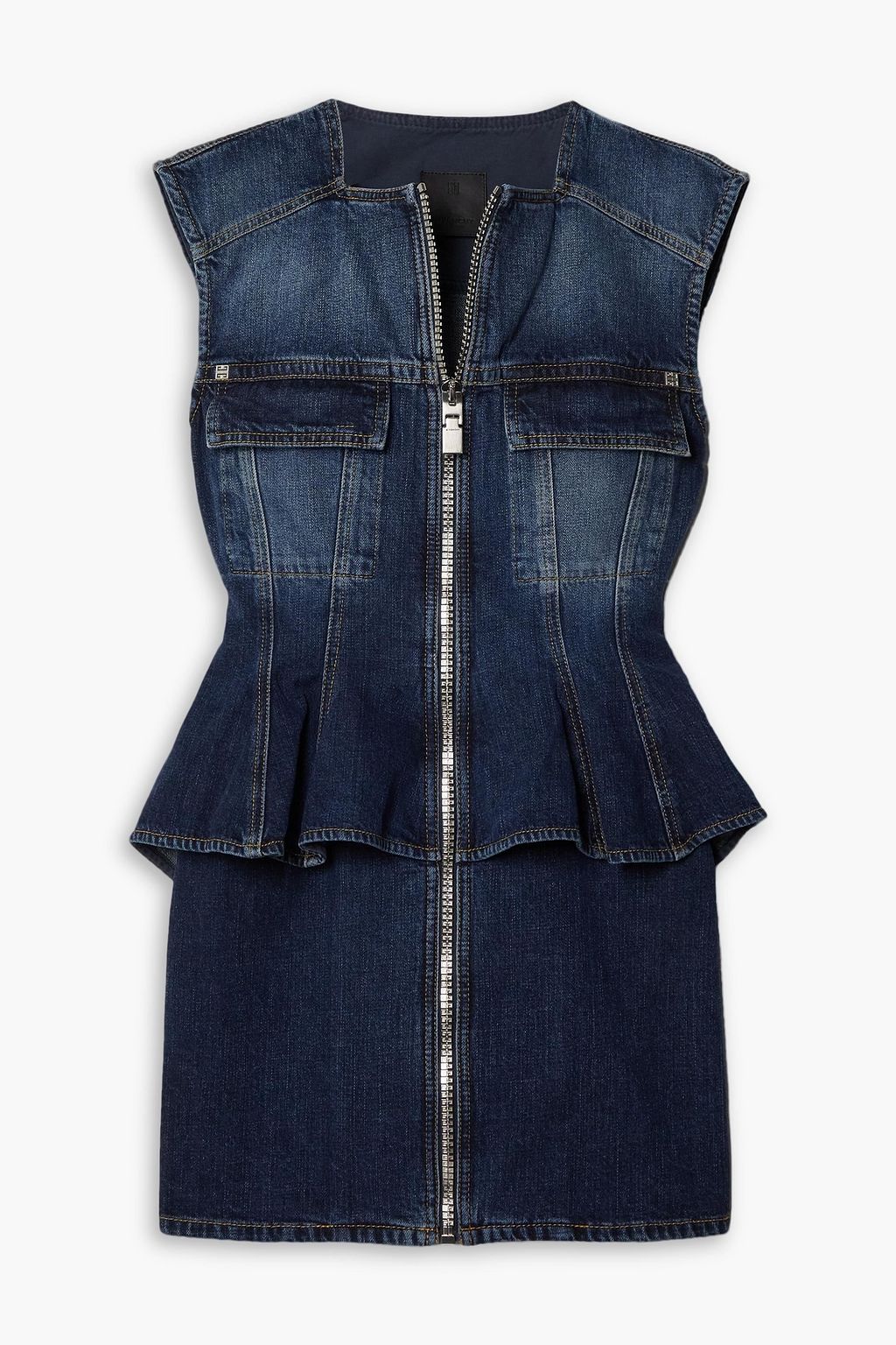Denim sales peplum dress