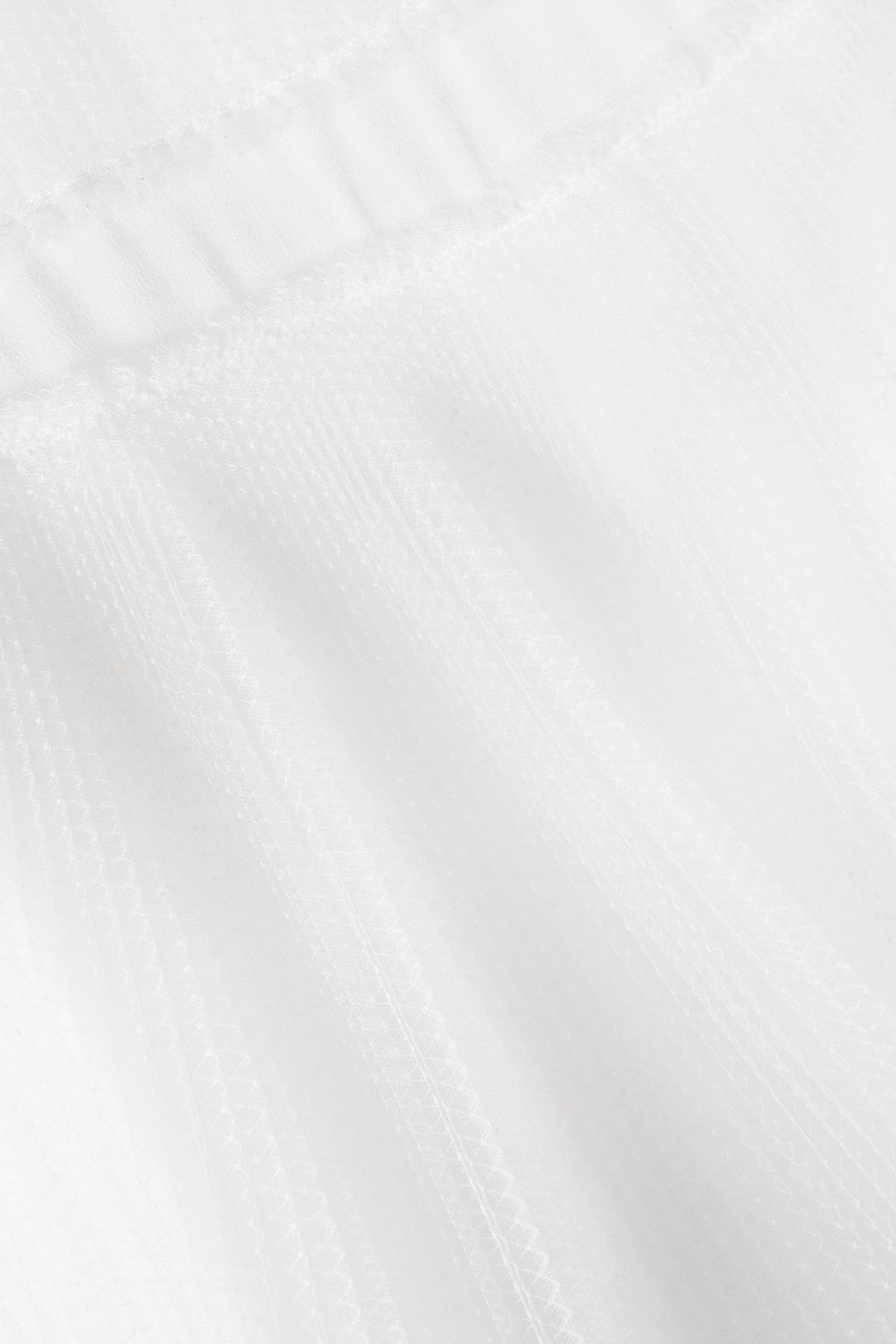 GIVENCHY Pleated tulle-paneled silk-chiffon mini dress