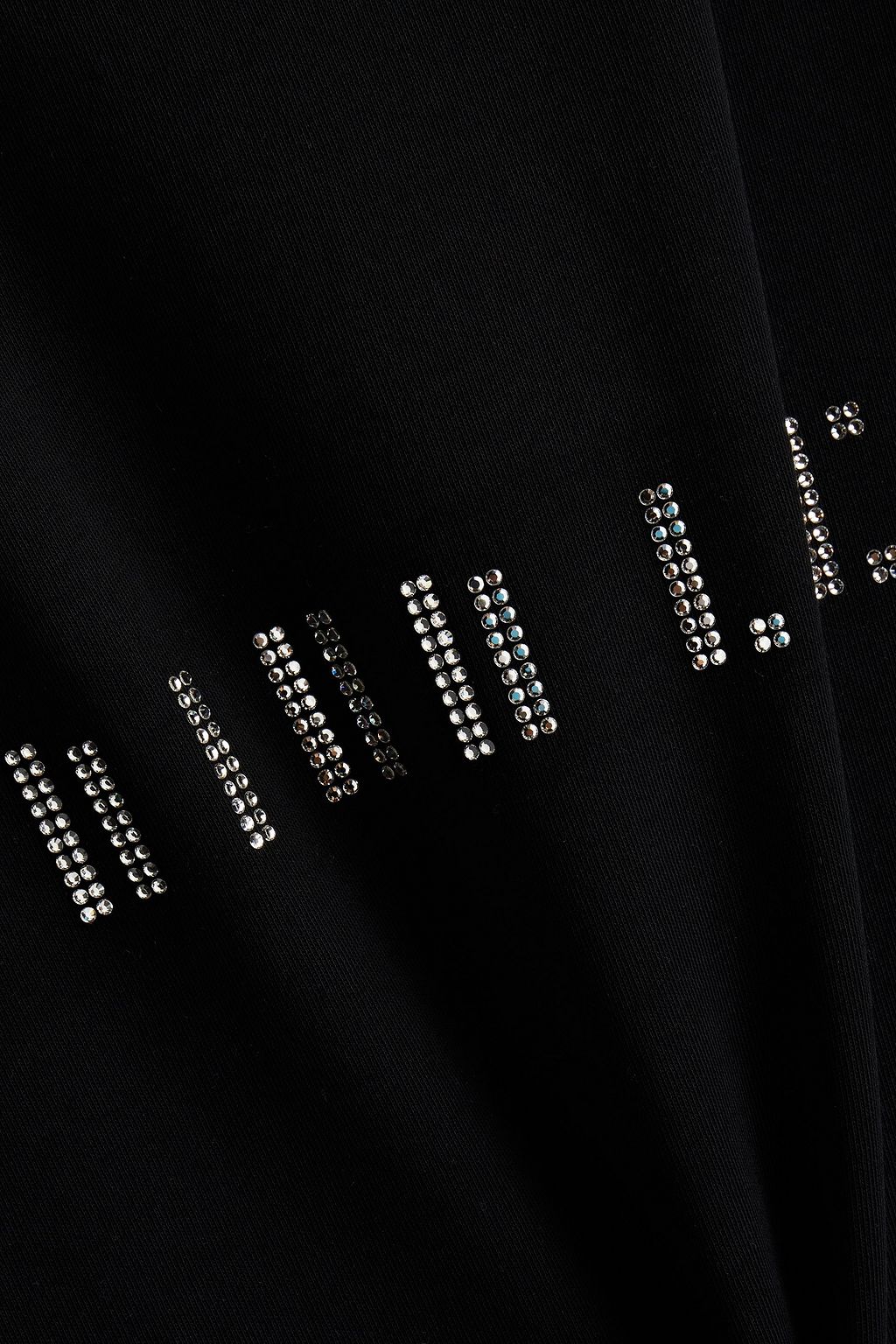 DION LEE Crystal-embellished cotton-jersey tank