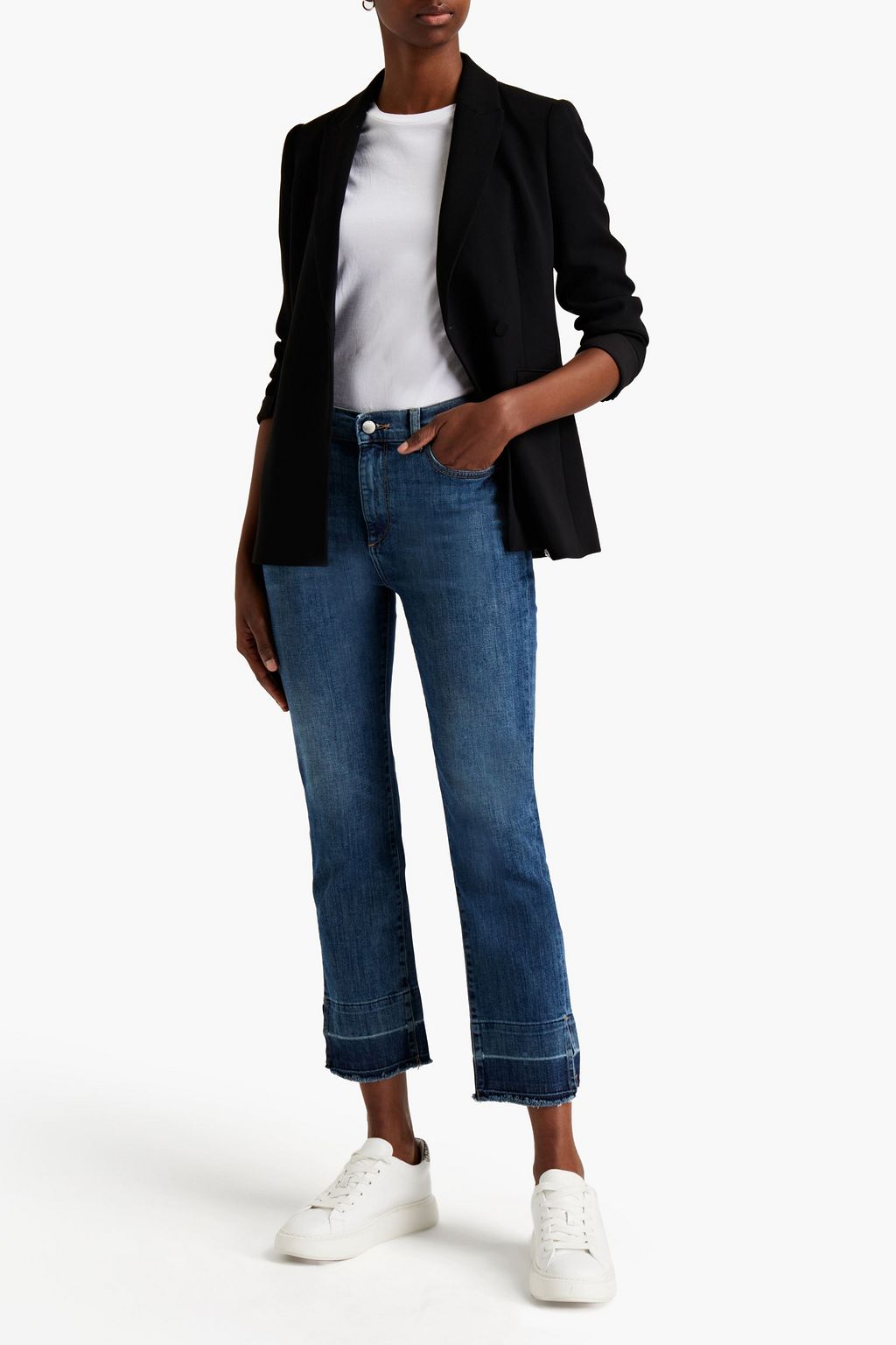 DL1961 Mara cropped high-rise straight-leg jeans
