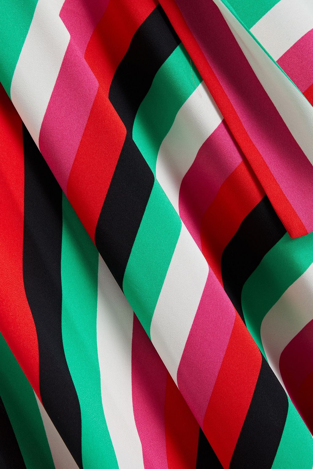 DIANE VON FURSTENBERG Carson striped crepe midi skirt