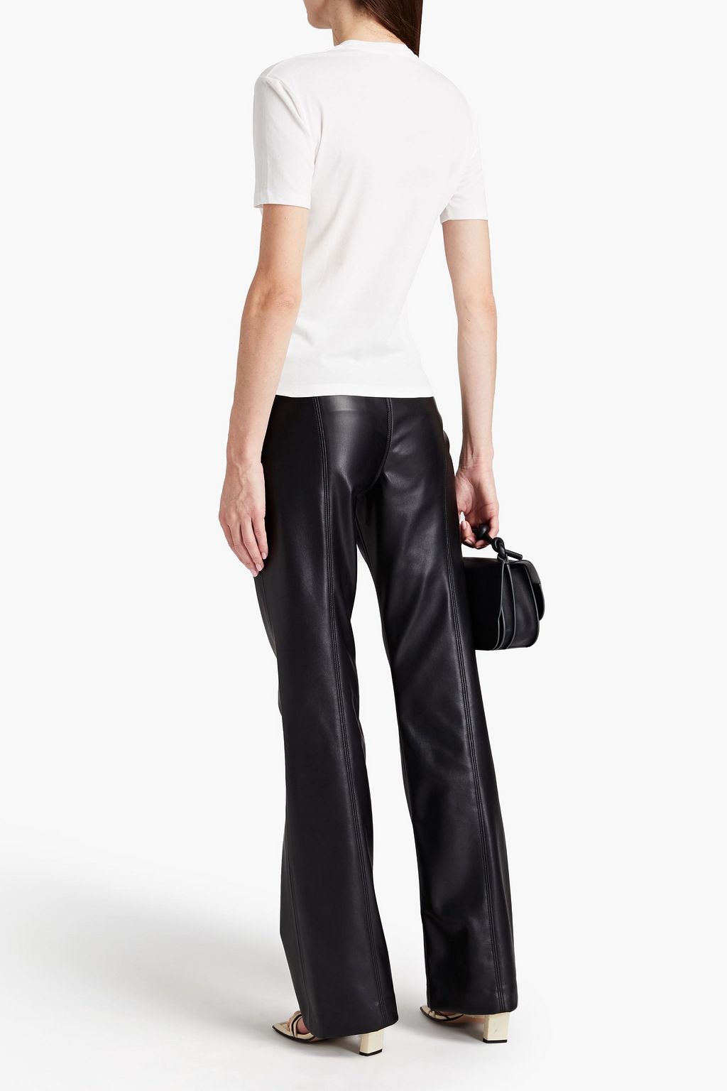 DION LEE Embroidered cotton-jersey T-shirt