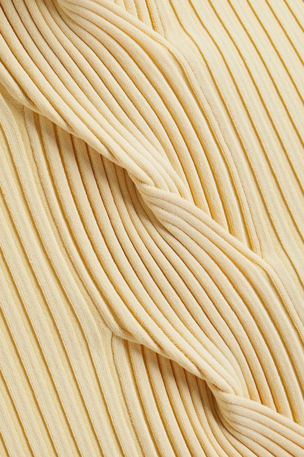 DION LEE Cable Twist ribbed-knit midi skirt