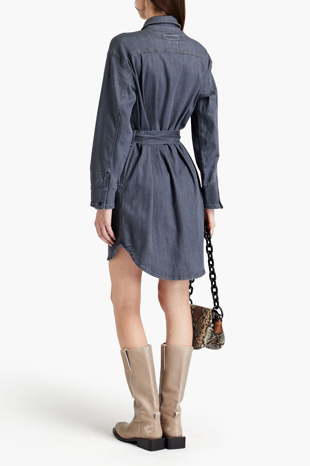 RAG & BONE Belted denim shirt dress