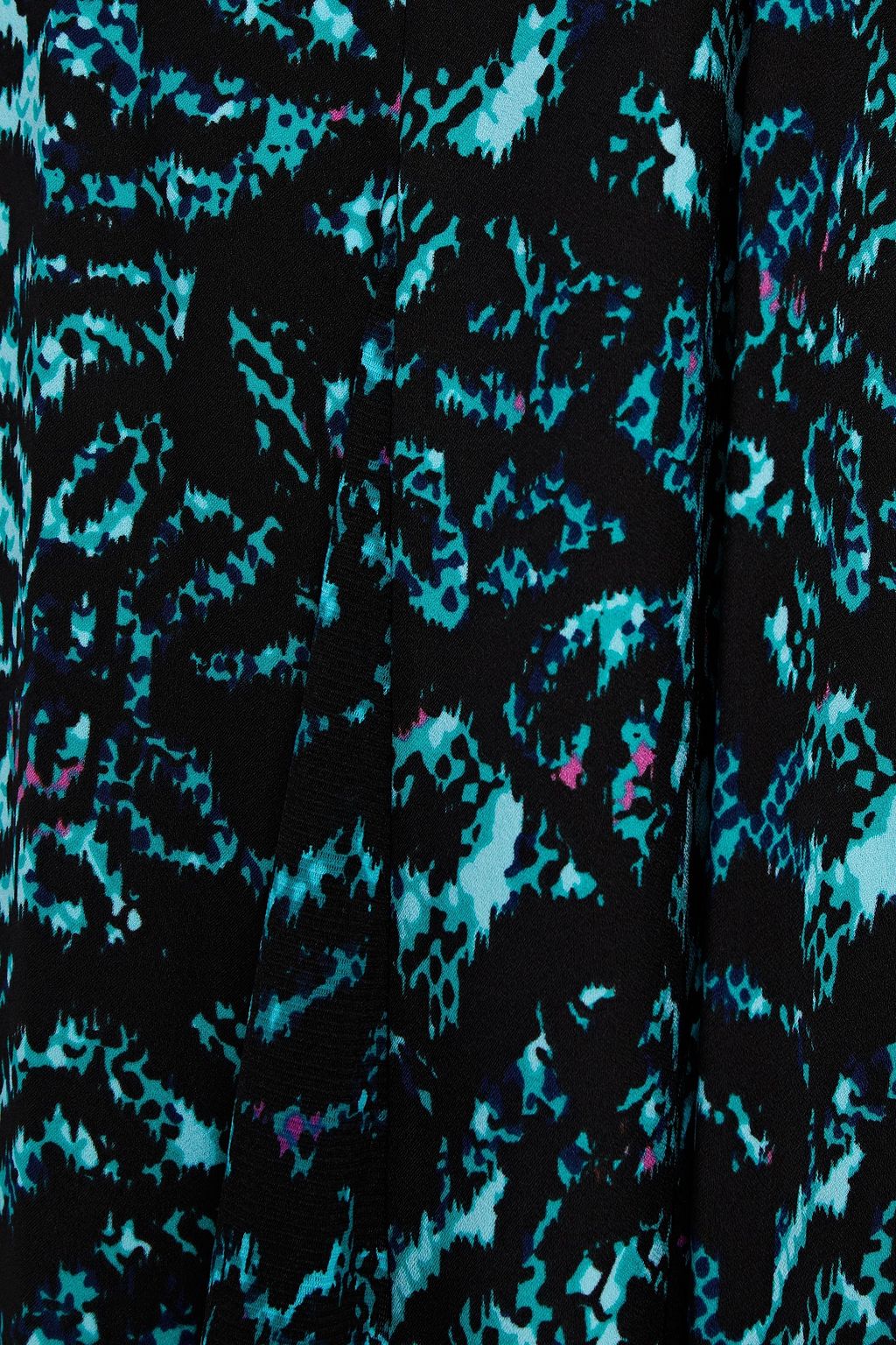 DIANE VON FURSTENBERG Olina wrap-effect printed crepe de chine and mesh dress