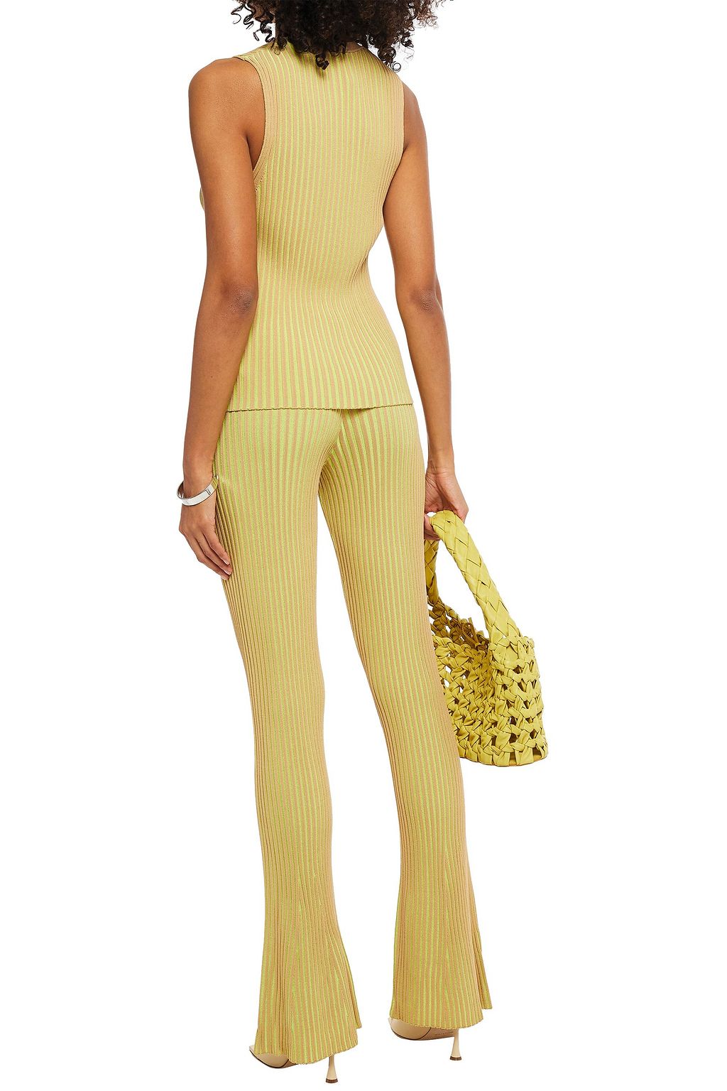 DION LEE Ribbed-knit top