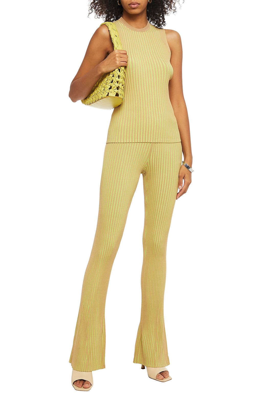 DION LEE Ribbed-knit top