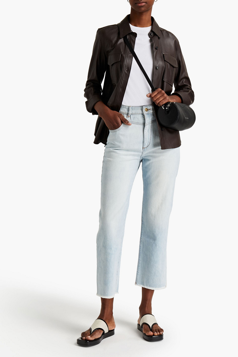 Dl1961 Jerry Cropped High-rise Straight-leg Jeans In Light Denim