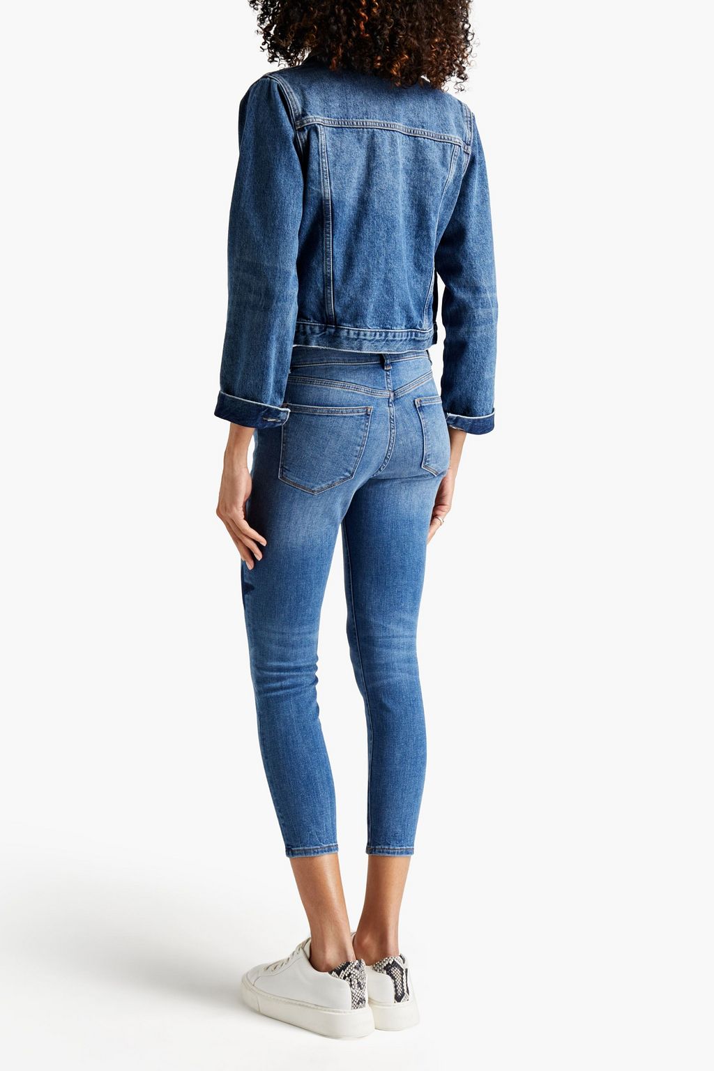DL1961 Florence cropped printed high-rise skinny jeans