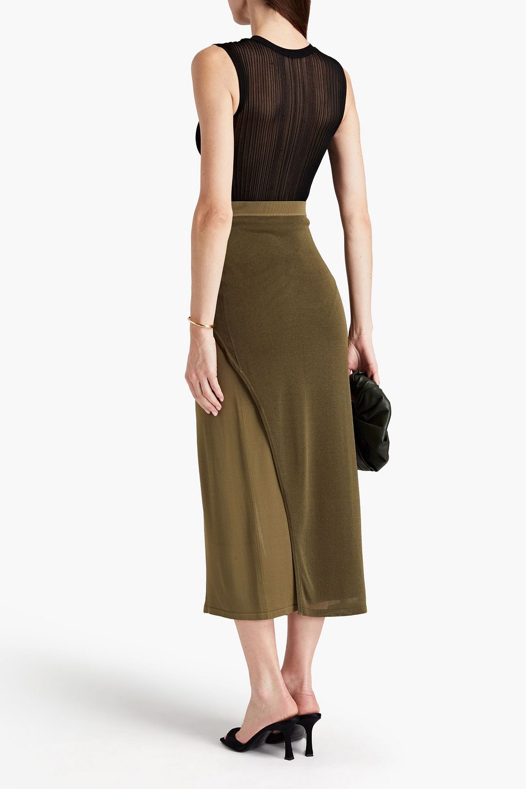DION LEE Knitted midi skirt