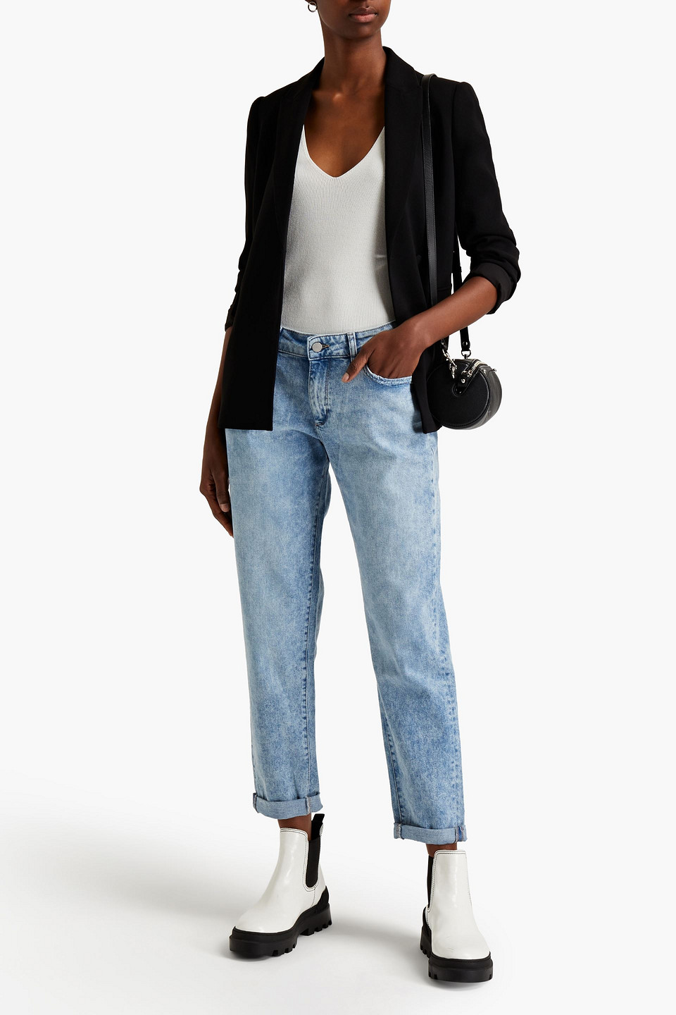 Dl1961 Riley Boyfriend Jeans In Black