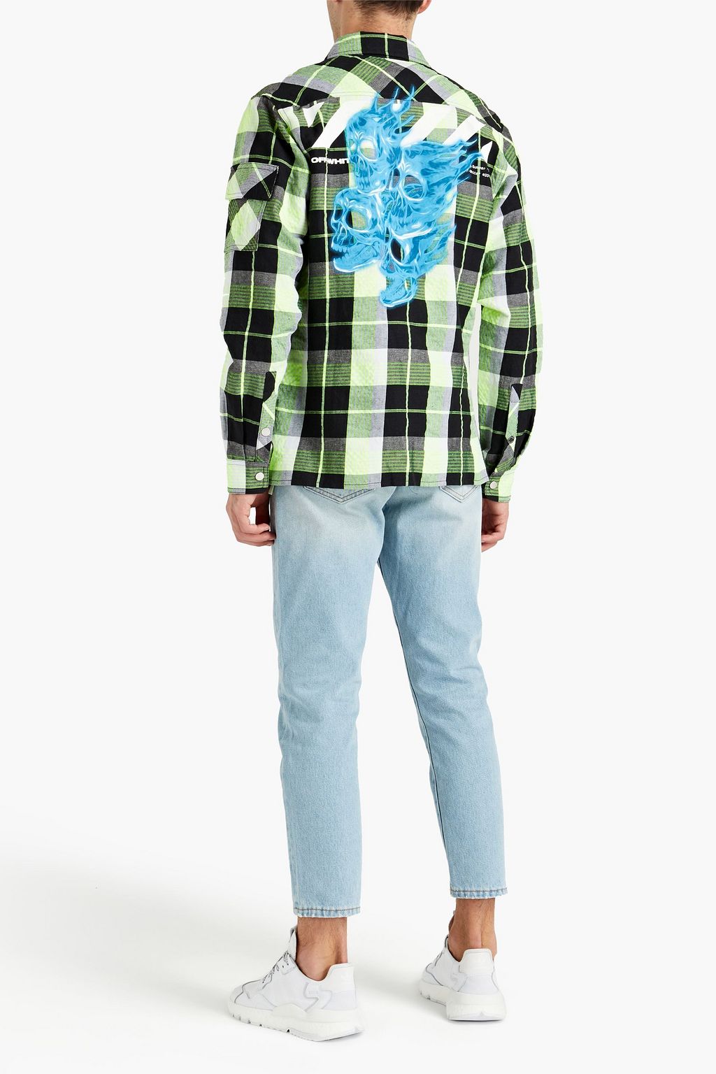 OFF-WHITE™ Printed neon twill shirt