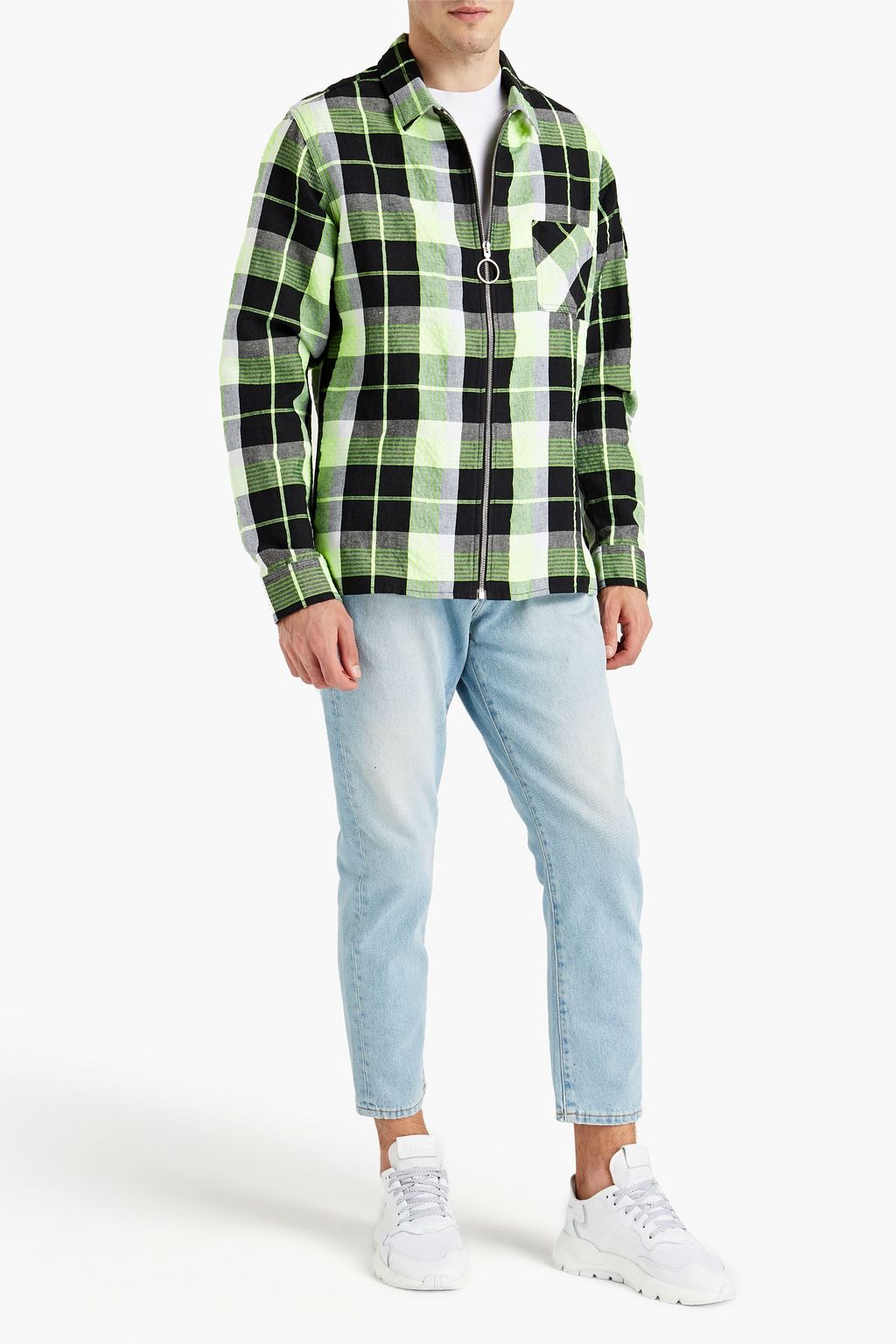 OFF-WHITE™ Printed neon twill shirt