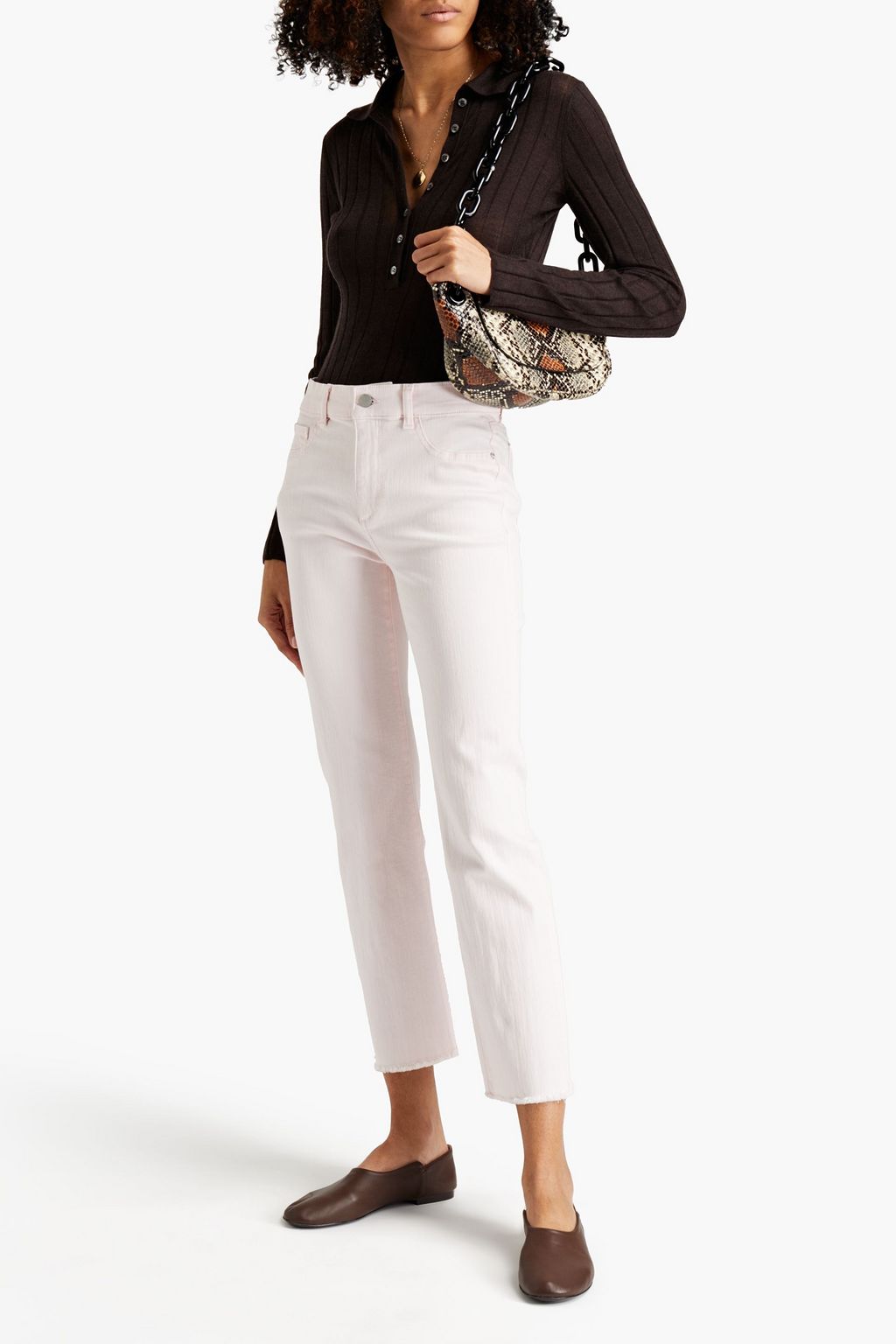 DL1961 Mara cropped high-rise straight-leg jeans