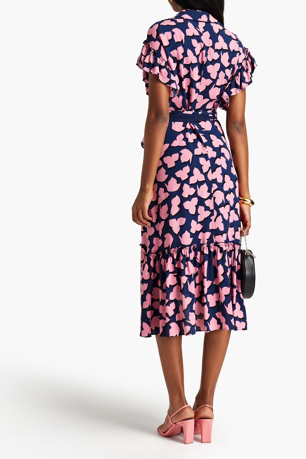 DIANE VON FURSTENBERG Ruth printed crepe midi wrap dress