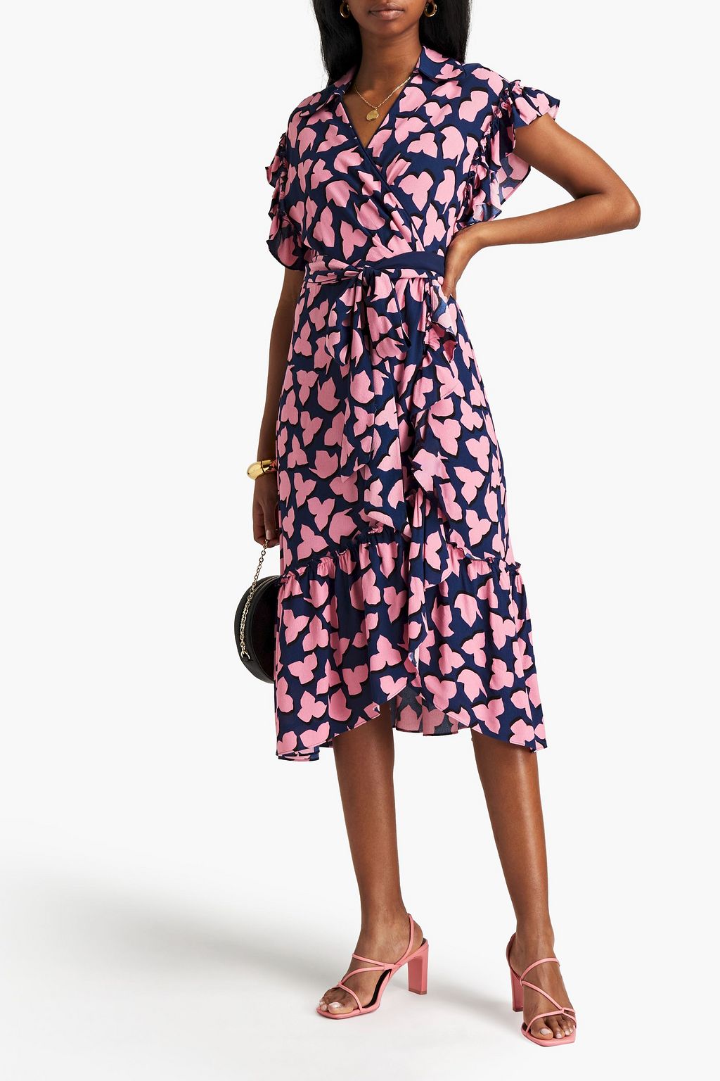 DIANE VON FURSTENBERG Ruth printed crepe midi wrap dress