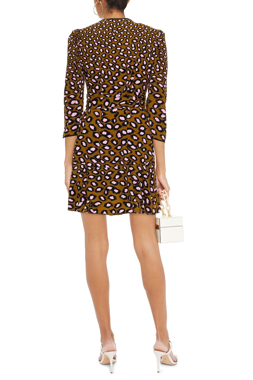DIANE VON FURSTENBERG Charlene gathered printed crepe wrap dress