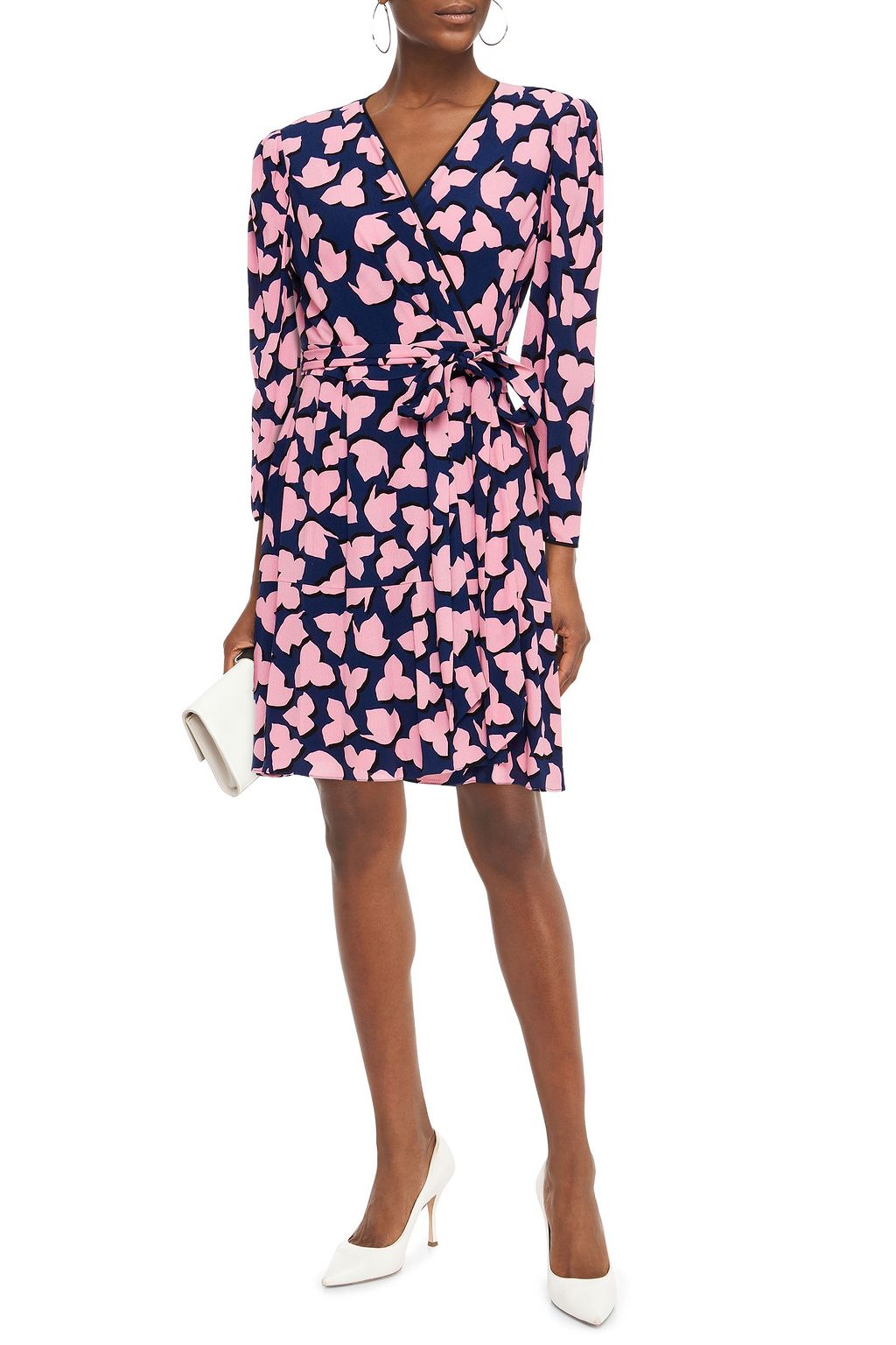 DIANE VON FURSTENBERG Charlene gathered printed crepe wrap dress