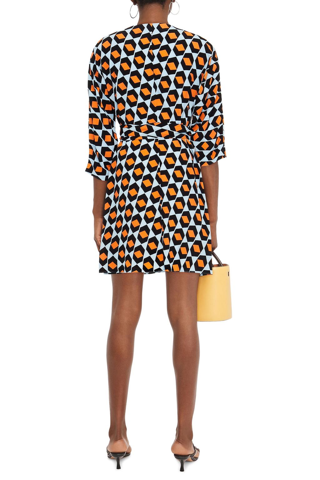 DIANE VON FURSTENBERG Sheena leopard-print crepe mini wrap dress