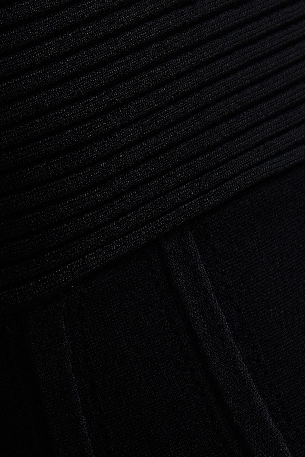 DION LEE Paneled ribbed-knit sweater
