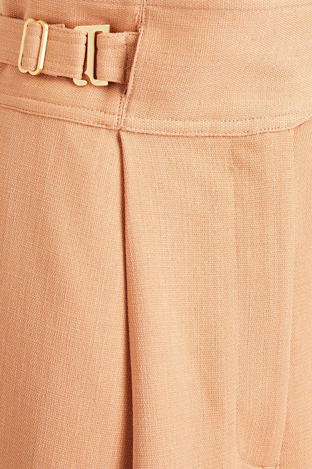 DION LEE Pleated canvas wide-leg pants