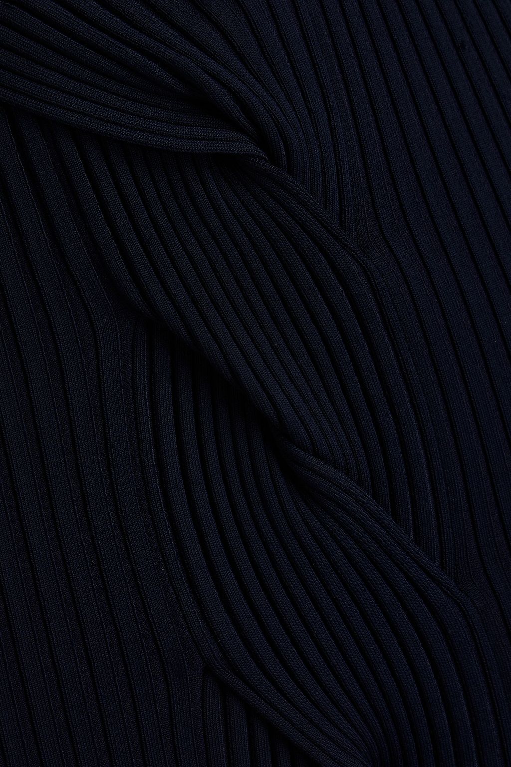 DION LEE Twisted ribbed-knit midi skirt