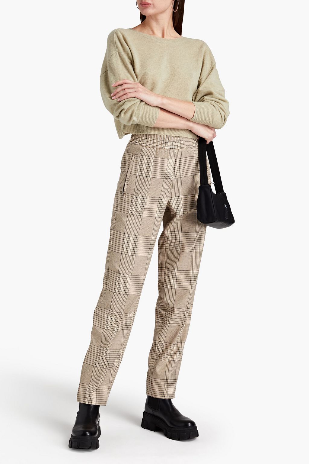 REMAIN BIRGER CHRISTENSEN Meg Prince of Wales checked jacquard tapered pants