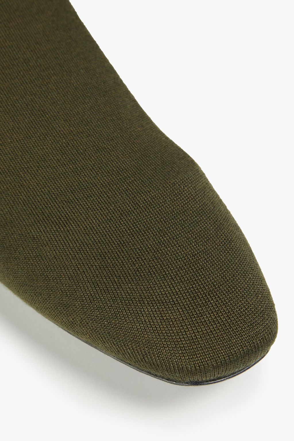 RENE' CAOVILLA Grace crystal-embellished stretch-knit over-the-knee sock boots