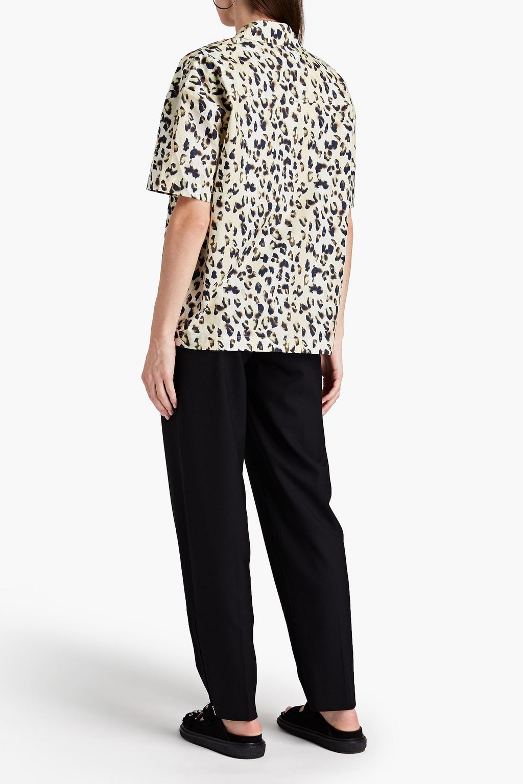 REMAIN BIRGER CHRISTENSEN Lilian leopard-print organic cotton-poplin shirt