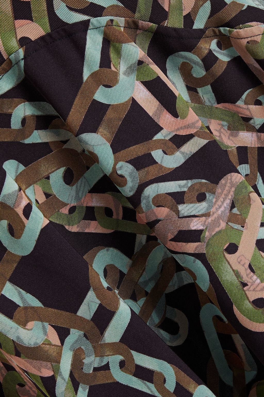 DIANE VON FURSTENBERG Printed twill skirt