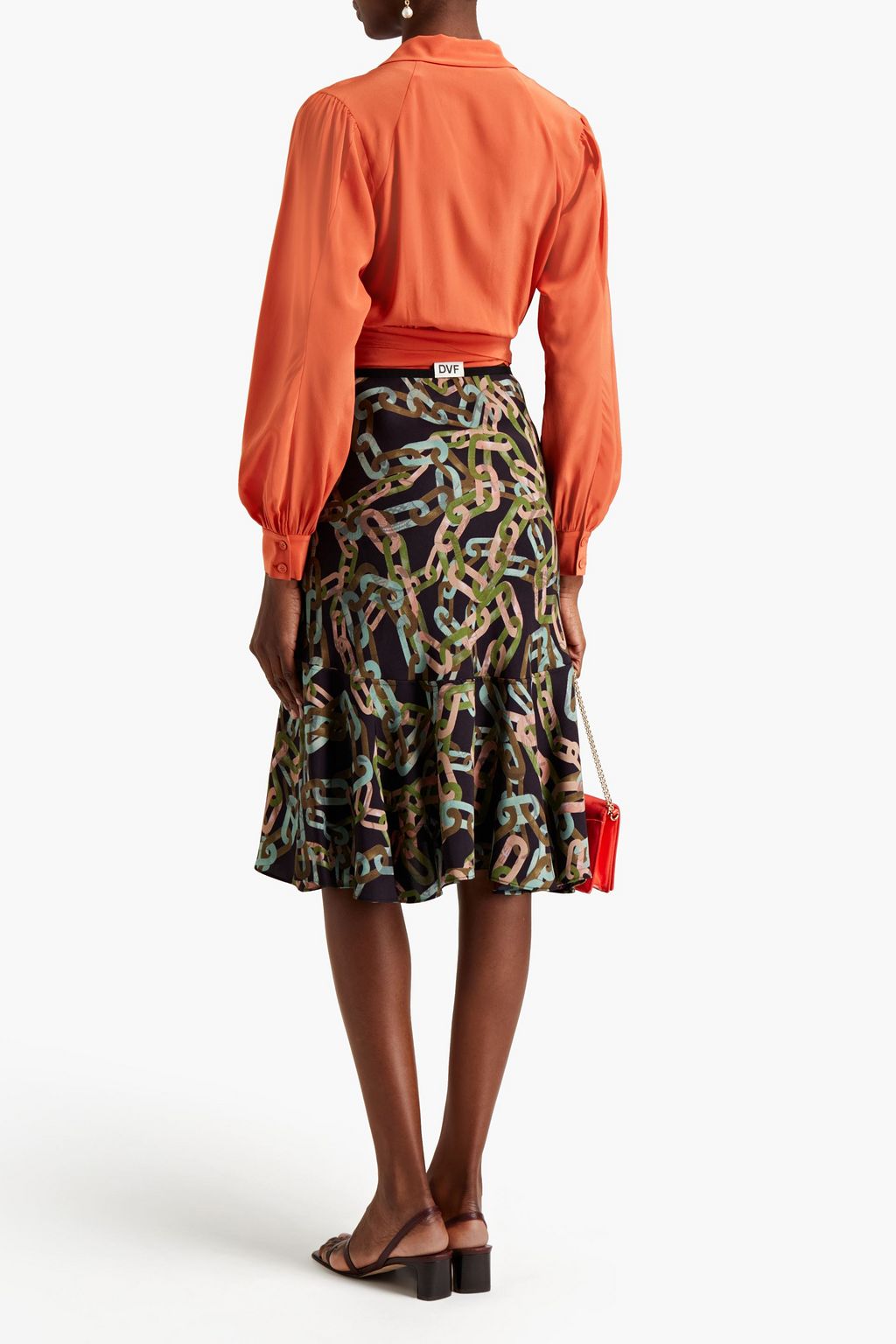 DIANE VON FURSTENBERG Printed twill skirt