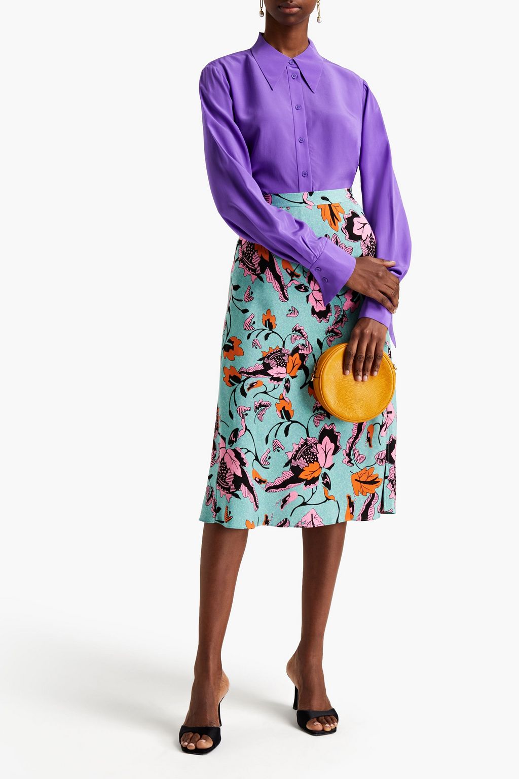 DIANE VON FURSTENBERG Beverly Rock aus Cady mit floralem Print