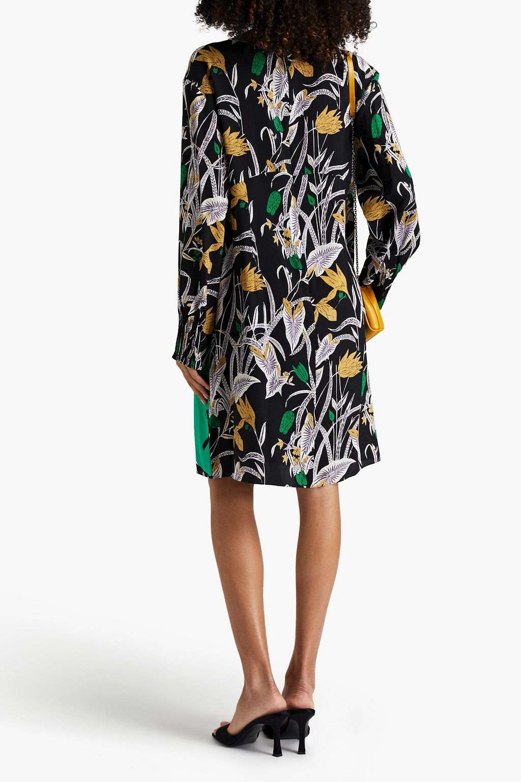 DIANE VON FURSTENBERG Jamie paneled printed silk crepe de chine dress