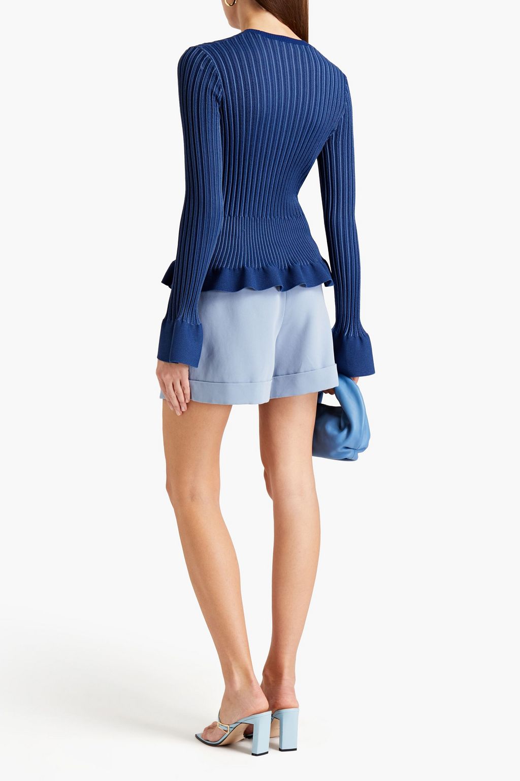 DIANE VON FURSTENBERG Tess ruffled ribbed-knit sweater