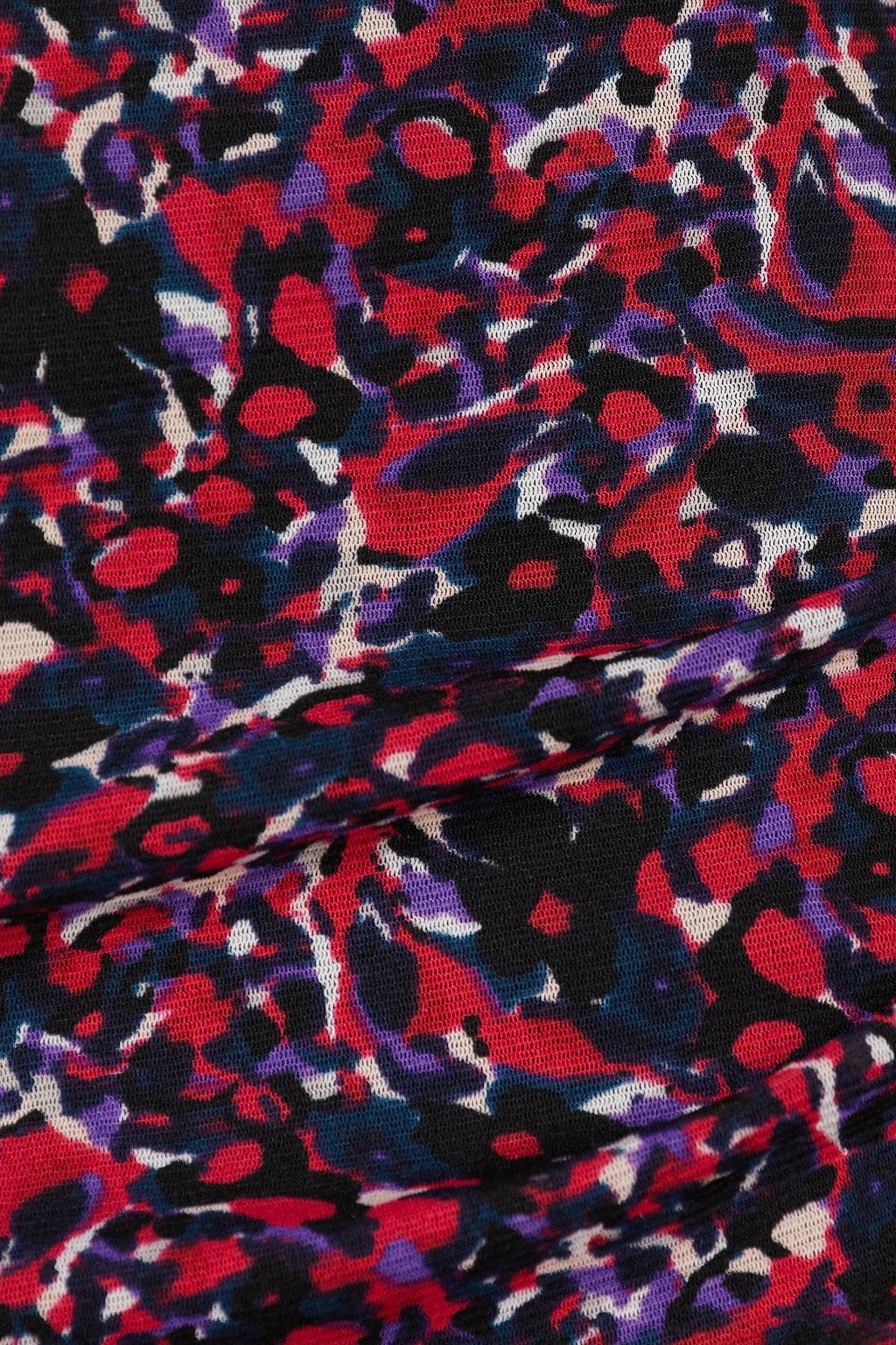 DIANE VON FURSTENBERG New Rhea reversible draped printed mesh midi skirt