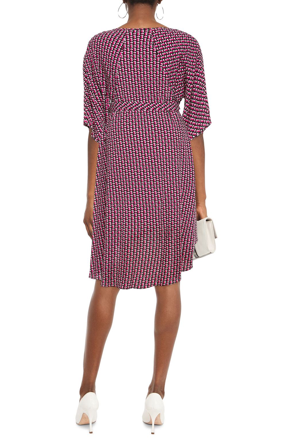 DIANE VON FURSTENBERG Eloise printed crepe de chine  wrap dress