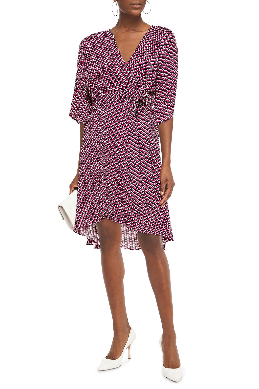 DIANE VON FURSTENBERG Eloise printed crepe de chine  wrap dress
