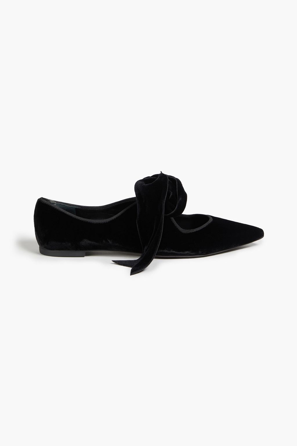 TORY BURCH Clara grosgrain-trimmed velvet point-toe flats | Sale up to 70%  off | THE OUTNET